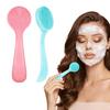 2PCS Silicone Manual Facial Cleansing Brush,Skin Friendly Face Scrub Brush,Soft Face Brushes for Cleansing, Waterproof Exfoliating Facial Brushes for Blackheads Makeup Residues Removal (Blue & Pink) view 1