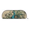 LPSRTWE Leather Pencil Case Peacock Pen Bag with Zipper Makeup Pouch Small Pencil Bag for Work & Office view 1