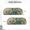 LPSRTWE Leather Pencil Case Peacock Pen Bag with Zipper Makeup Pouch Small Pencil Bag for Work & Office view 3