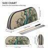 LPSRTWE Leather Pencil Case Peacock Pen Bag with Zipper Makeup Pouch Small Pencil Bag for Work & Office view 4