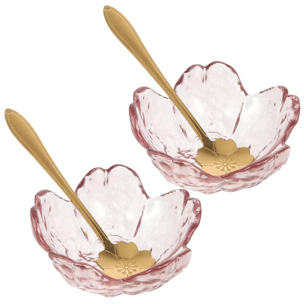 Gatuida Essential Oil Bowl Set with Spoons Flower Shaped Facial Bowls for Mask Mixing Small Salon Mixing Bowls for Spa Skincare and Home Use 2 Sets