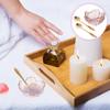 Gatuida Essential Oil Bowl Set with Spoons Flower Shaped Facial Bowls for Mask Mixing Small Salon Mixing Bowls for Spa Skincare and Home Use 2 Sets view 2