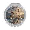 Compact Travel Makeup Mirror 1x/2x Magnification Native American Dream Catcher Handheld Mirror 2.4 Inch Pocket Size 2-Sided 180 Degree Folding Portable Cosmetic Mirrors for Purse Handbag Travel Essent view 1