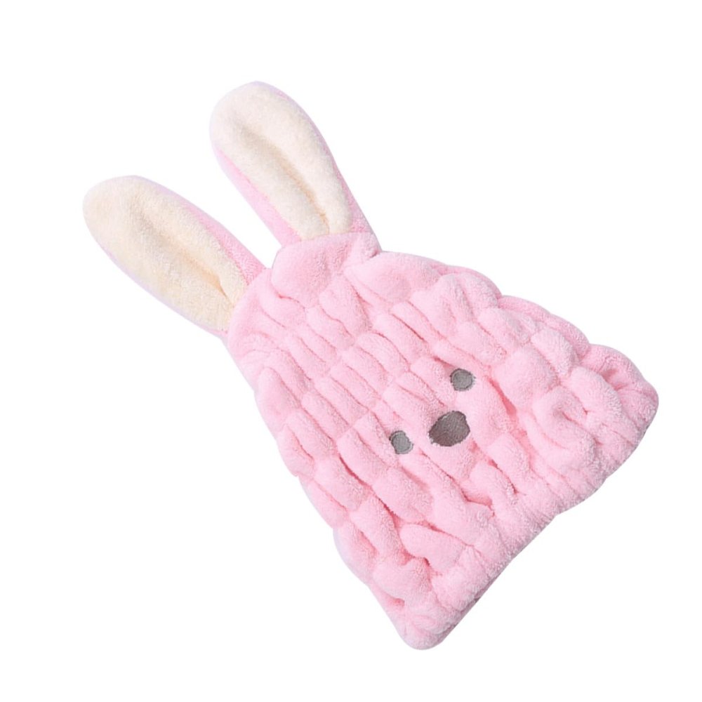 LOLIPPYY Cartoon Rabbit Hair-Drying Cap, Super Absorbent Extra-Dense Quick-Dry Towel Hat, Elastic Bath Hair Wrap for Fast Hair Wiping and Bathing, Random Color