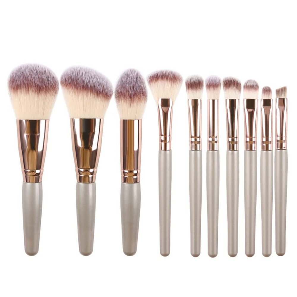 WERTGHJ 10 Mini Makeup Brushes Set Complete Blush and Eye Shadow Lip Beauty Tools
