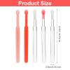 10PCS Silicone Lip Applicator with Caps,Lip Mask Applicator Reusable Lips Spatula for Makeup Applying Balm Lipstick Lips Gloss, Eyeshadow Brush for Applying Mask Oil view 2