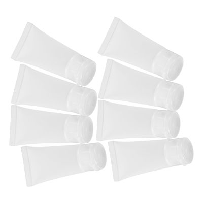Ciieeo 8pcs 20ml Refillable Squeeze Tubes with Flip Cap Frosted Plastic Cosmetic Lotion Dispenser Bottles for Travel Skin Care and Facial Cleaner Packaging