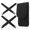 Artibetter Stainless Steel Eyebrow Tweezer Set 4pcs Kit with Black Pu Case Multi-purpose Facial Hair Removal Ingrown Hair Tweezers for Women Grooming and Accurate Beauty Tools view 1