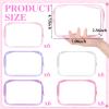 Shinylin 30 Pcs Clear Makeup Bag with Zipper, PVC Bag, Pink and Purple view 2