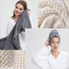 UsefulTools Ultra Absorbent Microfiber Hair Towel Soft with Elastic Band Extra Large Wrap Turban Coral Fleece Large Quickly Dry Hair Hat(Coffee) view 3