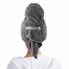 UsefulTools Ultra Absorbent Microfiber Hair Towel Soft with Elastic Band Extra Large Wrap Turban Coral Fleece Large Quickly Dry Hair Hat(Coffee) view 4