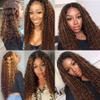 Leruikair 12 Inch Single #P4/30 Curly Wave Human Hair Highlight Chocolate Light Brown Kinky Human Hair Bundles Double Weft Unprocessed Brazilian Soft Quick Weave Hair for Black Women view 3