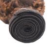 Leruikair 12 Inch Single #P4/30 Curly Wave Human Hair Highlight Chocolate Light Brown Kinky Human Hair Bundles Double Weft Unprocessed Brazilian Soft Quick Weave Hair for Black Women view 4