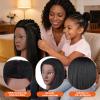 Mannequin Head with 100% Human Hair,TopDirect 16"Real Hair Cosmetology Mannequin Manikin Head Hair Styling Hairdressing Practice Training Doll Head with Clamp Holder and Tools (Black) view 4