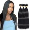 Aikebi Bundles Human Hair 16 16 16 Inch Straight Wave Natural Human Hair Bundles Total 300g 14A Unprocessed Brazilian Soft Quick Weave Soft Sewn In Hair for Black Women view 1