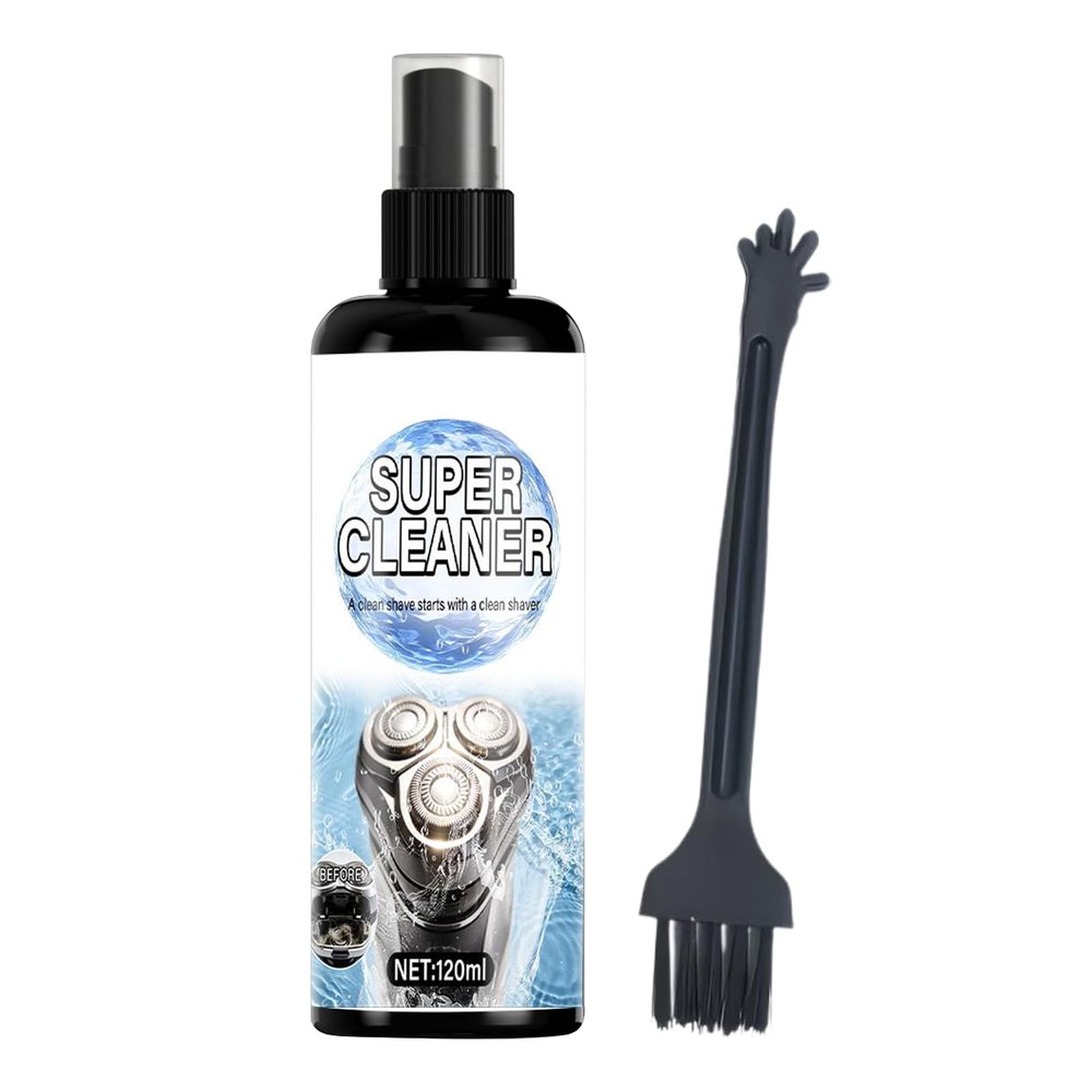 Shaver Cleaner 120ml Cleaning Spray for Shaver with Brush
