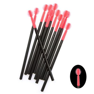 Eyelash Brushes, 50PCS/PACK Disposable Silicone Eyelash Brush Mascara Wands Applicator Eyebrow Brush Extension Supplies Makeup Tools(Spherical Shape), Silicone