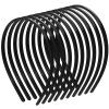 HJZHII 10 Pcs Plastic Headband, Black Non-Slip Headbands for Women Plastic Plain Thin Headbands with Teeth for Women Girls(8 mm) view 1