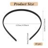 HJZHII 10 Pcs Plastic Headband, Black Non-Slip Headbands for Women Plastic Plain Thin Headbands with Teeth for Women Girls(8 mm) view 2