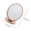 VICASKY Wooden Makeup Mirror Desktop Vanity Mirror 21x16cm Portable for Home and Travel Use view 2