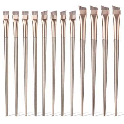 12Pcs Eyebrow Tint Brush Eyeliner Brushes Eye Brow Tinting Brush Thin