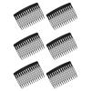 6 Pieces Hair Combs for Women Accessories, 14 Teeth Black Plastic French Side Comb, Decorative Hair Combs Clips for Women Girls Bridal Wedding Veil Fine Hairs view 1