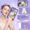 WELIDAY Initial Clear Makeup Bag, Birthday Gift Chenille Patch Cosmetic Bag view 3