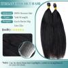 Human Crochet Hair for Black Women Pre Looped 50g Yaki Straight Feather Crochet Real Human Hair Extensions Reusable Invisible Pre-Separated Knotless 100% Virgin Human Hair Crochet Bundles 22 Inch view 2