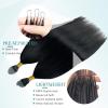 Human Crochet Hair for Black Women Pre Looped 50g Yaki Straight Feather Crochet Real Human Hair Extensions Reusable Invisible Pre-Separated Knotless 100% Virgin Human Hair Crochet Bundles 22 Inch view 4