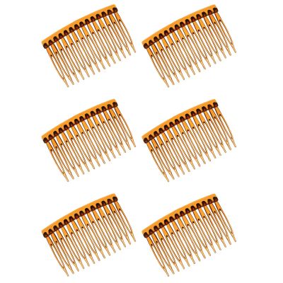6 Pieces French Comb, 14 Teeth Hair Combs for Women Accessories, Decorative Hair Combs Clips for Women Girls Bridal Wedding Veil Fine Hairs