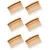 6 Pieces French Comb, 14 Teeth Hair Combs for Women Accessories, Decorative Hair Combs Clips for Women Girls Bridal Wedding Veil Fine Hairs view 1