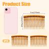 6 Pieces French Comb, 14 Teeth Hair Combs for Women Accessories, Decorative Hair Combs Clips for Women Girls Bridal Wedding Veil Fine Hairs view 2