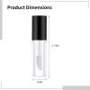73 X 0.4 Inches Leak-Proof Design - 50 Pcs Clear Mini Lip Gloss Containers, 2 Ml Empty Coetic Sample Tubes with Black Cap, Portable Travel Size Lip Oil Vials with Soft Brush view 3