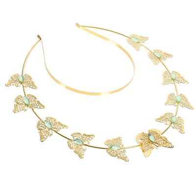 SHERCHPRY Butterfly Headband Bridal Hair Accessories for Women Wedding Crown Headpiece Elegant Hair Band for Brides and Bridesmaids