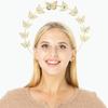 SHERCHPRY Butterfly Headband Bridal Hair Accessories for Women Wedding Crown Headpiece Elegant Hair Band for Brides and Bridesmaids view 4