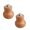 2 Packs Stainless Steel Facial Body Massage Roller with Wood Handle view 1