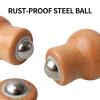 2 Packs Stainless Steel Facial Body Massage Roller with Wood Handle view 3
