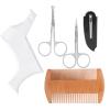 Yinhing Transparent Beard Shaping Template Comb and Scissors Set for Precise Beard Grooming Styling Trimming and Shaping for Mens Facial Hair Care and Maintenance view 1