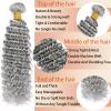 Grey Human Hair Bundles 18 Inch Deep Wave Bundles 12A Human Hair 100% Unprocessed Brazilian Virgin Hair Quick Weave Extensions Grey Hair for Women view 2