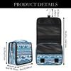 DJYQBFA Portable Travel Makeup Bag with Hanging Hook, Ocean Sea Whale Ethnic Toiletry Bag for Men Women Cosmetic Organizer Gym Shower Bathroom view 3
