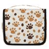 DJYQBFA Portable Travel Makeup Bag with Hanging Hook, Doodle Paw Print Toiletry Bag for Men Women Cosmetic Organizer Gym Shower Bathroom view 2