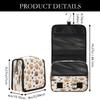 DJYQBFA Portable Travel Makeup Bag with Hanging Hook, Doodle Paw Print Toiletry Bag for Men Women Cosmetic Organizer Gym Shower Bathroom view 3