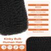 BEEOS Afro Kinkys Bulk Human Hair 50g for Twist Natural Black 18 Inch view 2