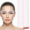 12 Pcs Eyebrow Stencils for Shaping, 12 Styles Reusable Eyebrow Template Kit with Elastic Band, Soft Plastic Brow Stencil Tools for Beginners & DIY Makeup (Clear) view 1
