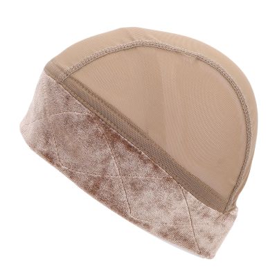 Yechiry Wide Wig Grip Cap, Non Slip Band with Adjustable Touch Fastener, Breathable Mesh Liner Cap for Full Lace Wigs and Thinning Hair (Light Brown)
