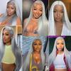 Peenoll 26 Inch Straight Wave Human Hair Single Bundle Sliver Grey Weave One Bundle Human Hair Unprocessed Brazilian Virgin Quick Weave Hair Extension for Black Women view 2