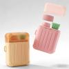2 Pack Ear Piercing Cleaner Kit, Each Piercing Cleaning Kit with 240 Pcs Disposable Cleaning Floss & Empty 15ml Solution Bottle, Portable Ear Nose Piercing Aftercare for Men & Women (Pink & Khaki) view 1