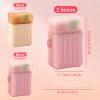 2 Pack Ear Piercing Cleaner Kit, Each Piercing Cleaning Kit with 240 Pcs Disposable Cleaning Floss & Empty 15ml Solution Bottle, Portable Ear Nose Piercing Aftercare for Men & Women (Pink & Khaki) view 2