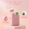 2 Pack Ear Piercing Cleaner Kit, Each Piercing Cleaning Kit with 240 Pcs Disposable Cleaning Floss & Empty 15ml Solution Bottle, Portable Ear Nose Piercing Aftercare for Men & Women (Pink & Khaki) view 3