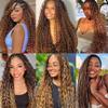 Braiding Hair Ubinica No Weft P4/27 Deep Wave Bulk Human Hair 2 Bundles Total 100g 24 Inch Deep Wave Bulk Braiding Hair for Boho Braids view 2